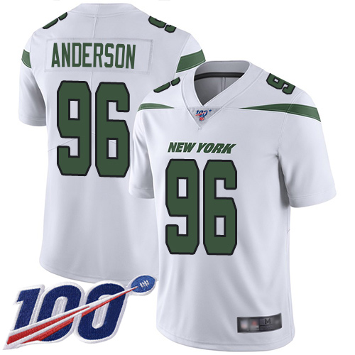 New York Jets Limited White Men Henry Anderson Road Jersey NFL Football #96 100th Season Vapor Untouchable